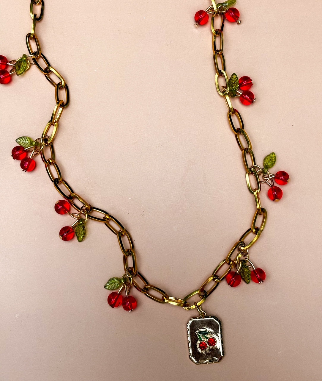 Cherry Bomb Charm Necklace