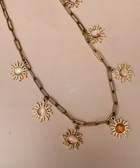 Sun Beam Charm Necklace